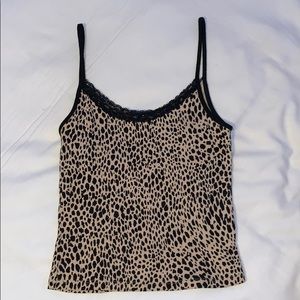 Cheetah print Brandy Melville tank top.